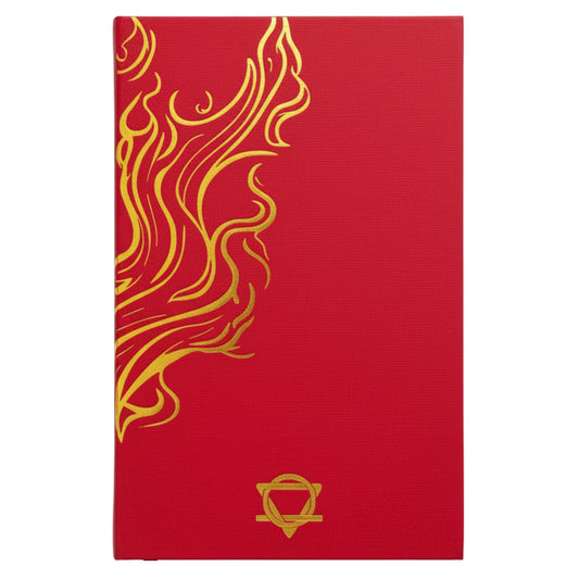 Diario de Bienestar Rojo - 120 páginas - Mandala dorado y loto