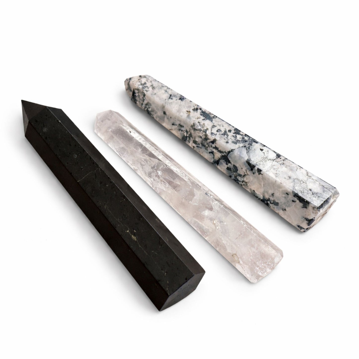 Punta obelisco de seis caras de gema aprox. 17 cm - Turmalina negra