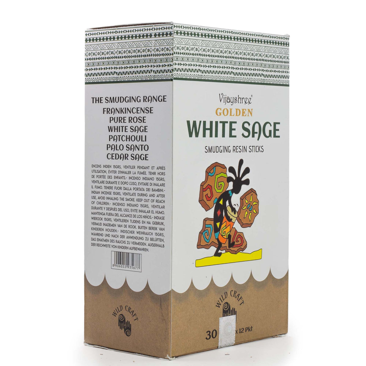 Varillas de resina para difuminar salvia blanca dorada 30g (6 unidades) - Varillas de resina para Defumar