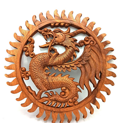 Panneau en bois - Dragon 40cm
