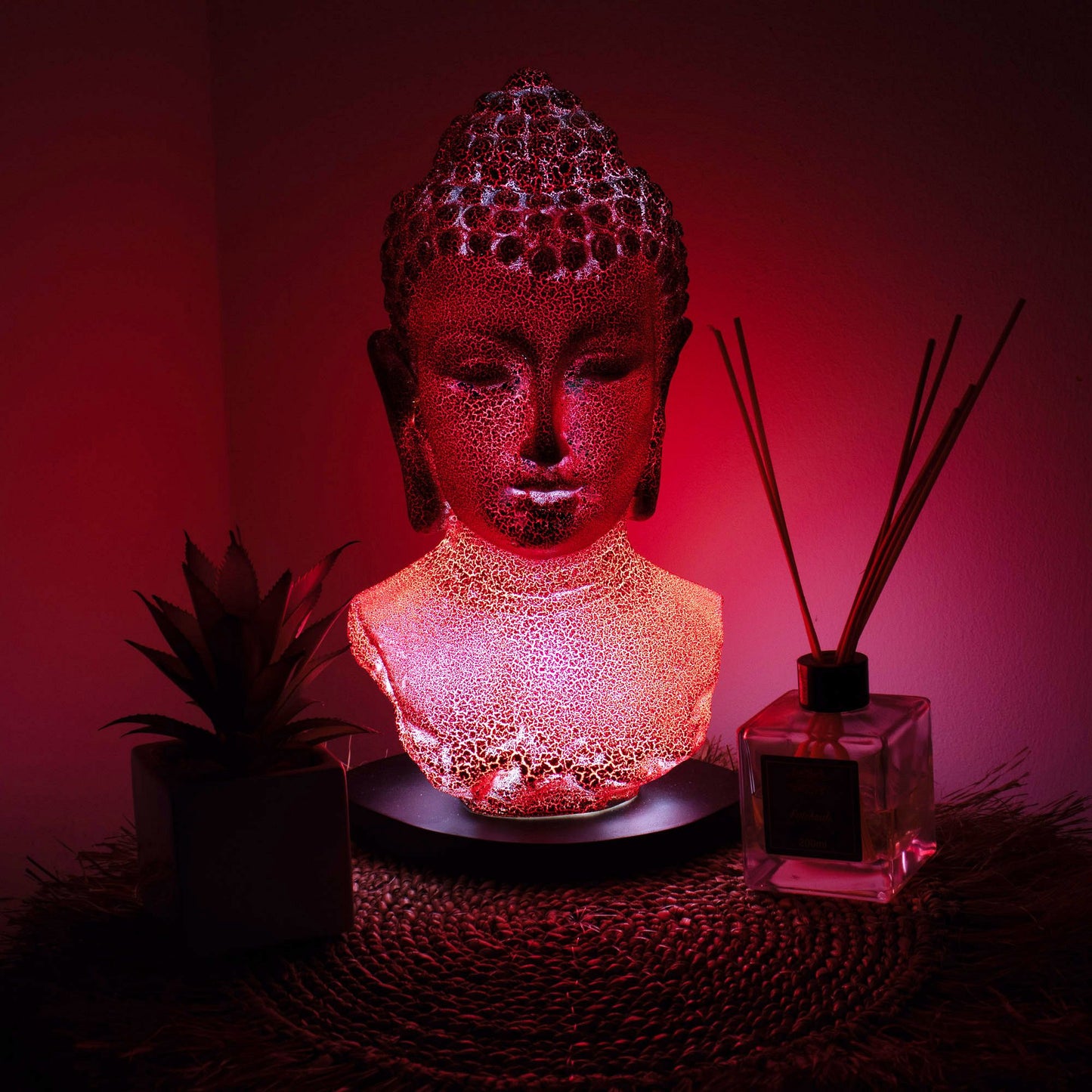 Lámpara de busto de Buda Molton Lava - base oval