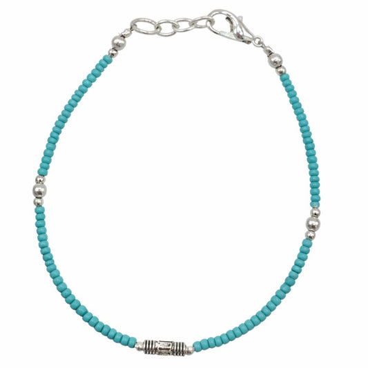 Pulsera nepalí de gemas extrafinas - Turquesa y lágrima