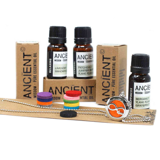 25mm Amor Infinito Difusores de Aromaterapia + Aceites Esenciales - Collares Difusores de Aromaterapia