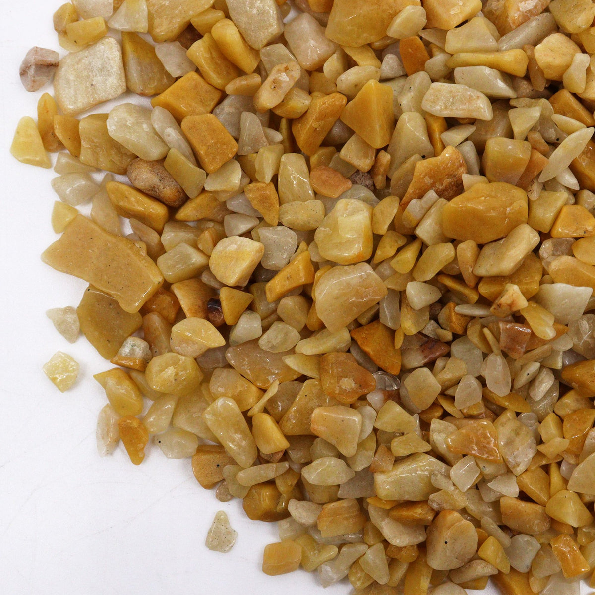 Chips de cuarzo dorados y chips de gemas a granel - 1 kg