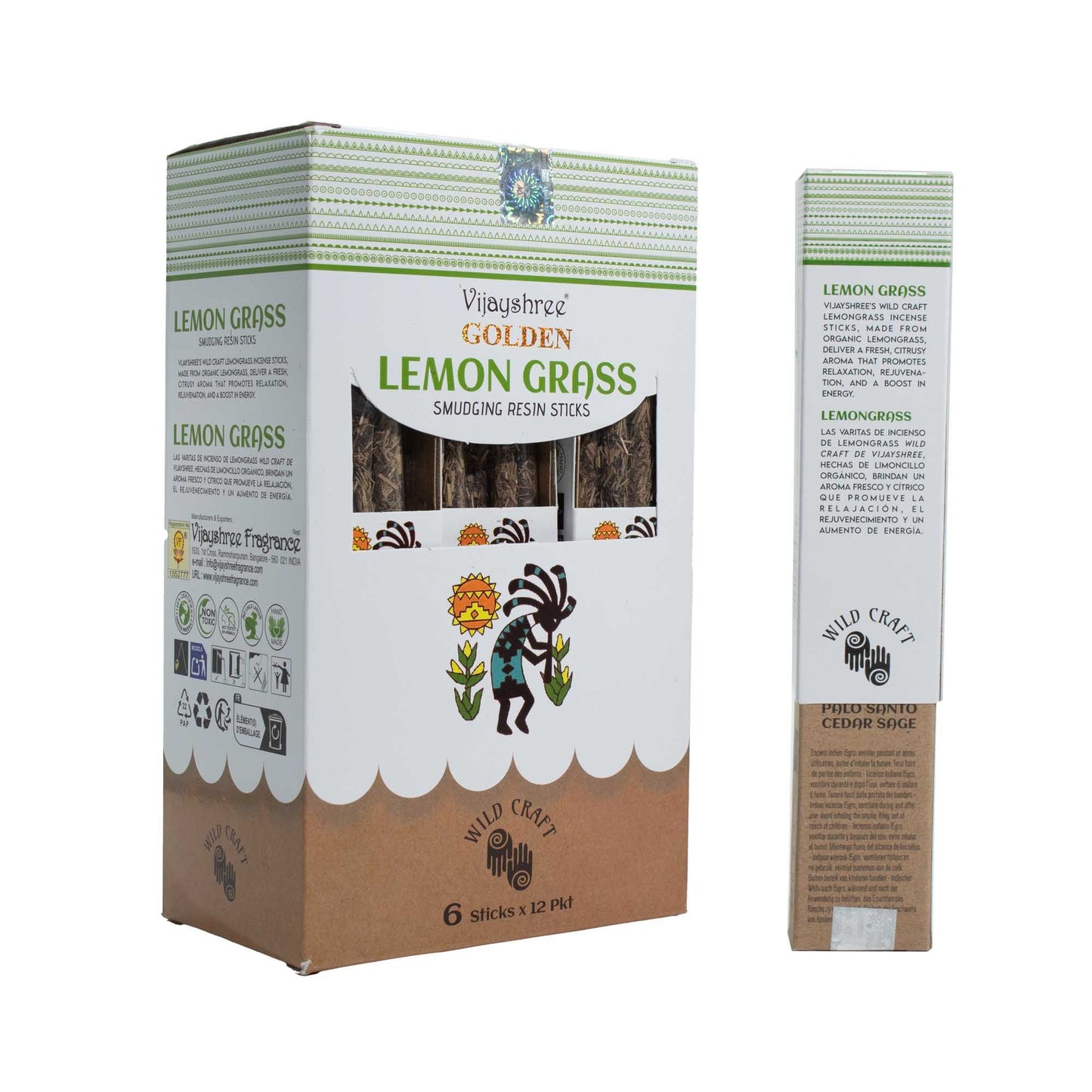 Palitos de resina para sahumar de hierba limón dorada - 30 g