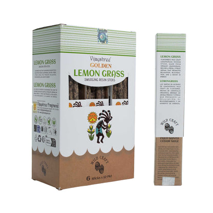 Palitos de resina para sahumar de hierba limón dorada - 30 g