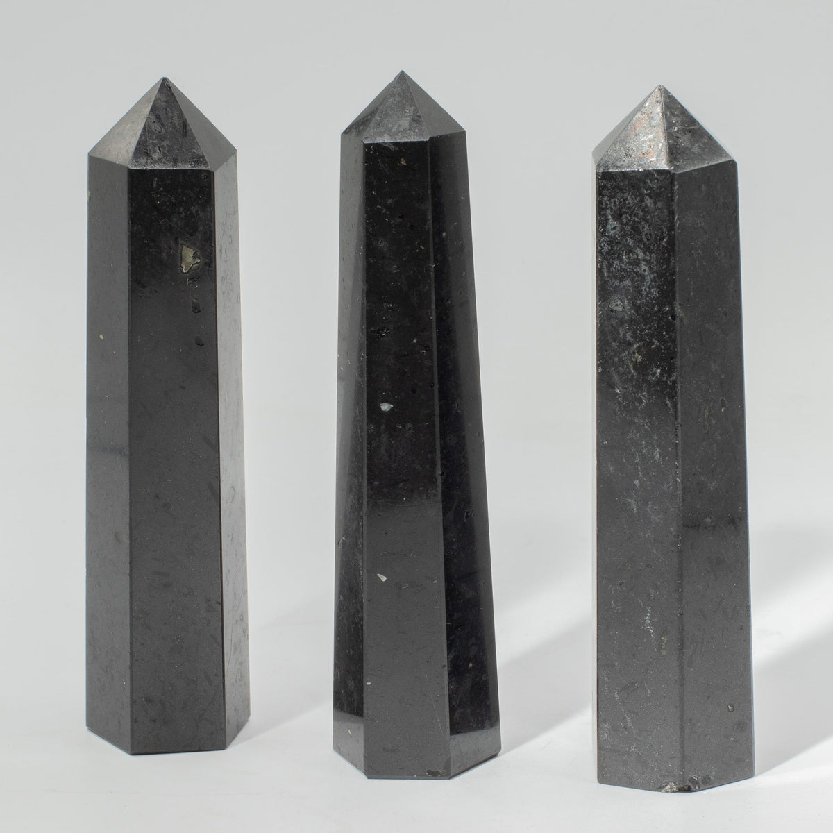 Punta obelisco de seis caras de gema aprox. 17 cm - Turmalina negra
