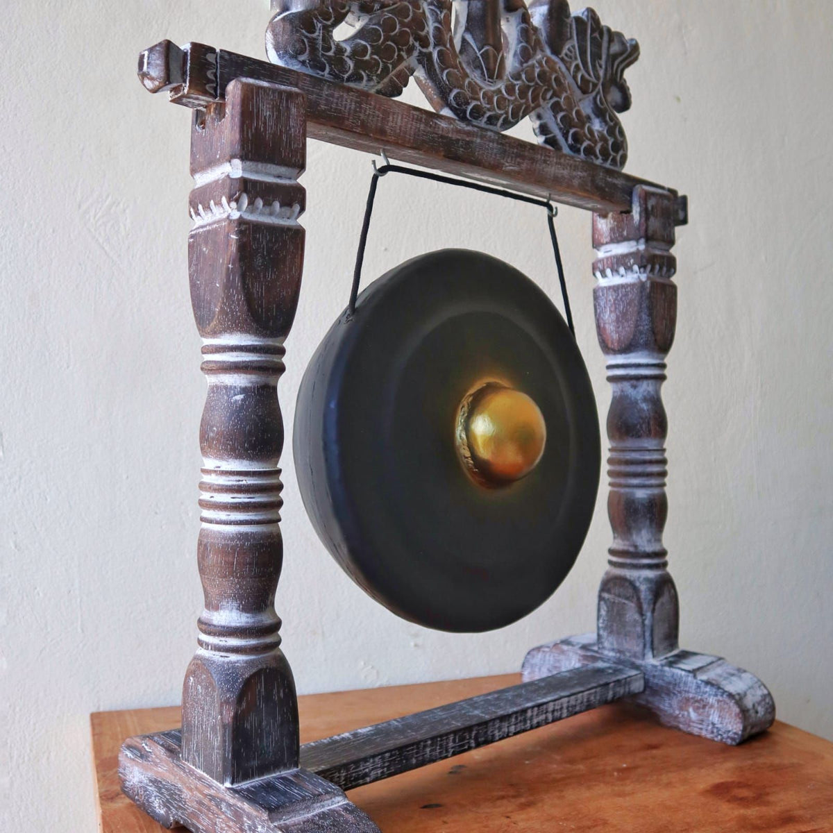 Pequeño Gong de Meditación con Soporte - 25cm - Negro