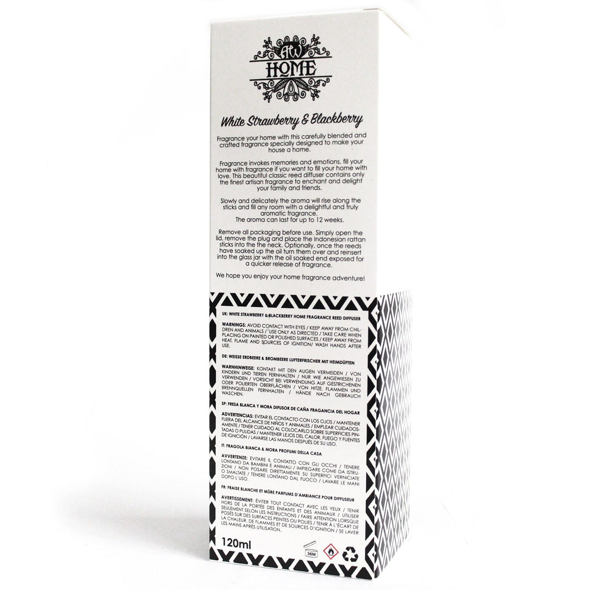 Difusor aromático 120ml - fresa blanca y frambuesa - Difusor aromático 120ml