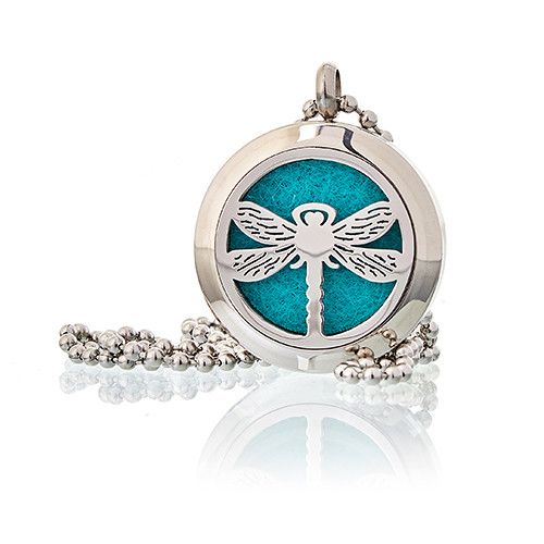 25mm Aromatherapy Diffuser Necklace - Dragonfly