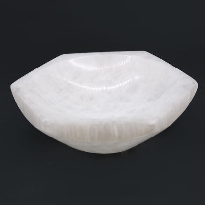 Cuenco hexagonal de selenita - 15cm - Cuenco de selenita