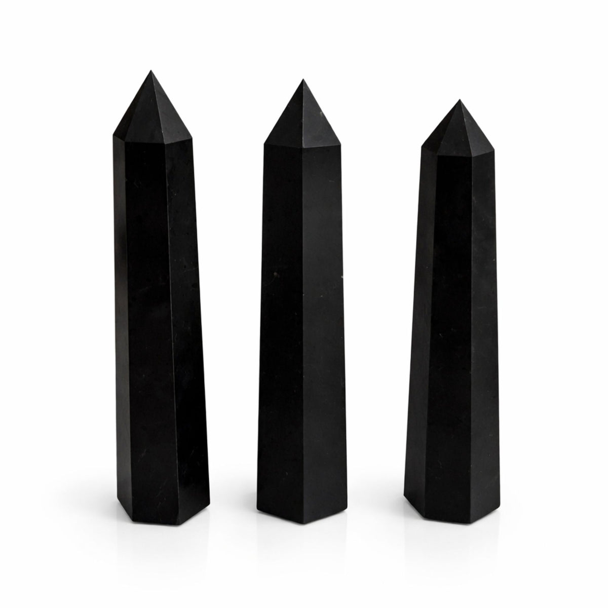 Punta obelisco de seis caras de gema aprox. 17 cm - Turmalina negra
