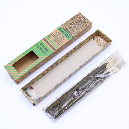 Banjara Palitos de Palo Santo para sahumar - Juego de 6 - Caja - Banjara Palo Santo Palitos de purificación