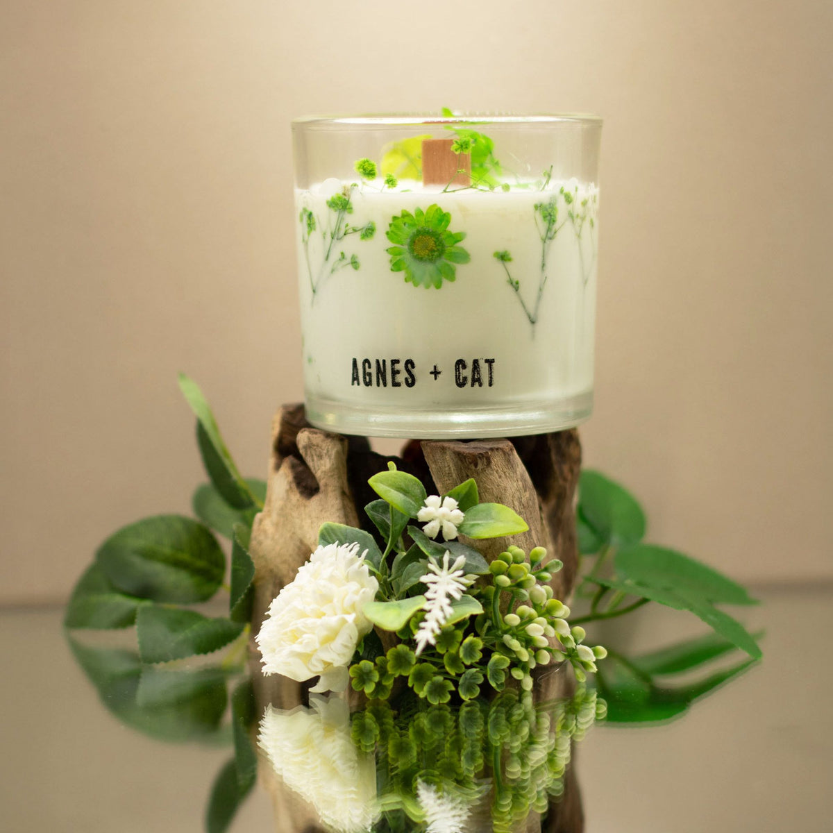 Agnes + Cat Vela de Cera de Soja Botánica - Fellberry - Agnes + Cat Velas botánicas de cera de soja, Cruelty Free