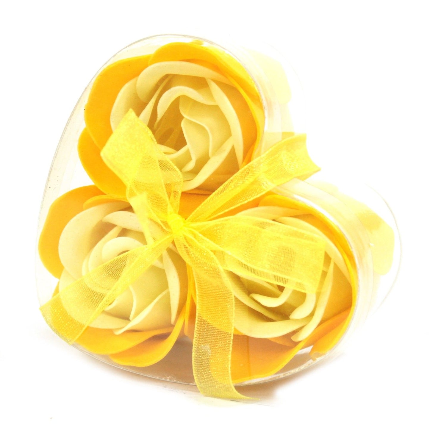 Set 3 Rosas de Jabón Primavera · Caja Corazón