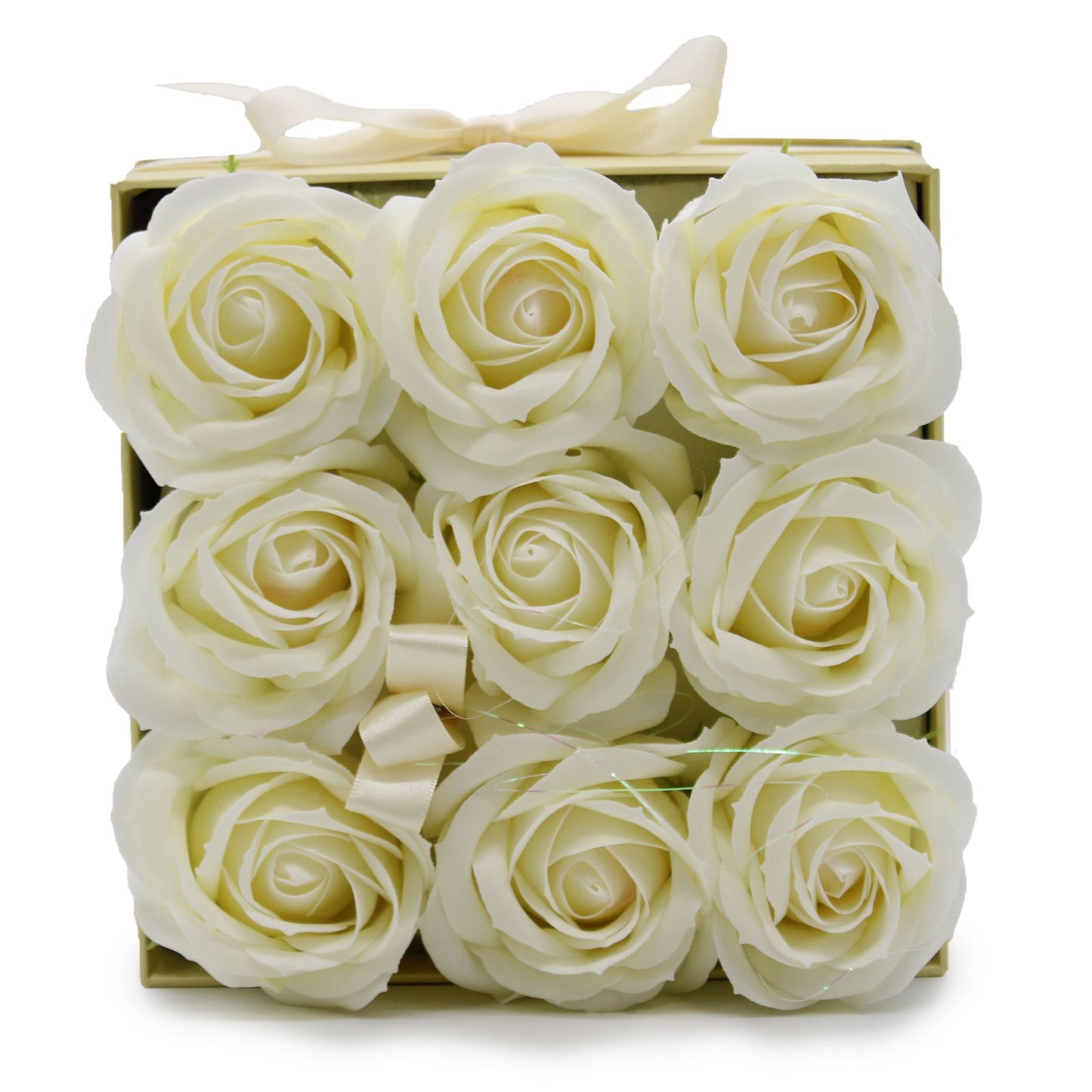 Caja de Regalo - Rosas de Jabón · 9 ud Crema