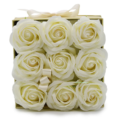 Caja de Regalo - Rosas de Jabón · 9 ud Crema