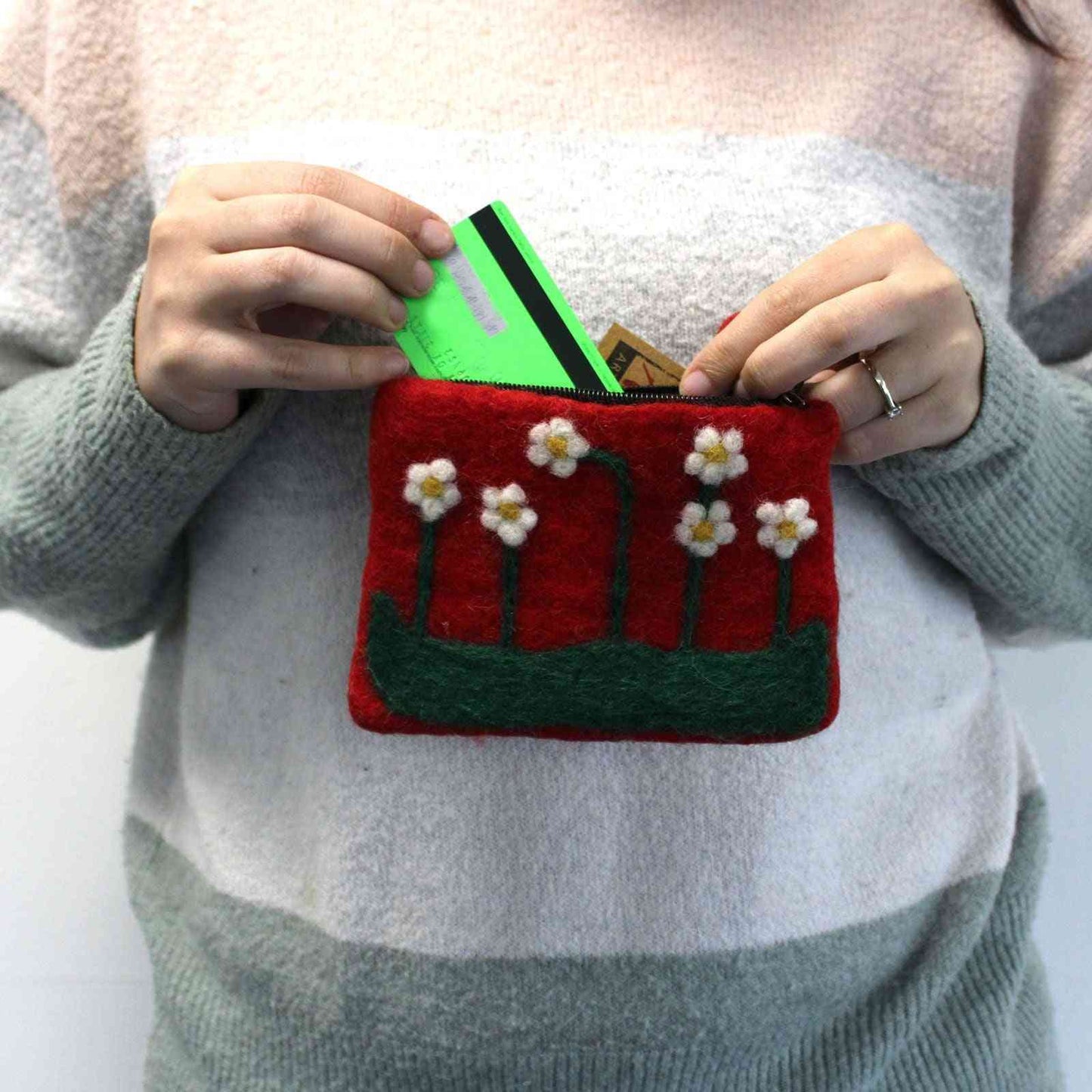 Estuche de Fieltro Natural (surt) - Jardín de Flores