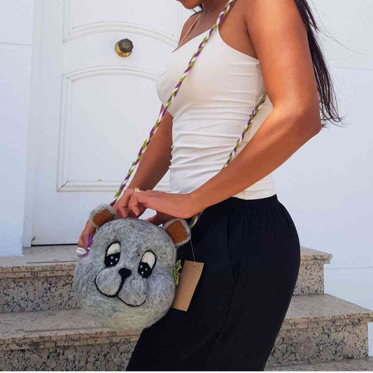Bolsas de animales adorables - Oso - Bolsos de Fieltro | El Bazar de Tizar