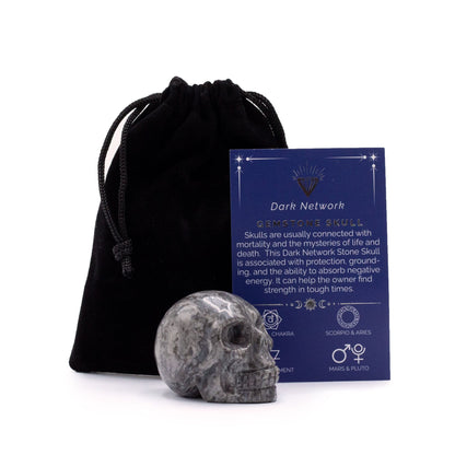 Gema Cráneo Lrg - Piedra Red Oscura- 50x40x30mm - Figuras de Piedras Preciosas
