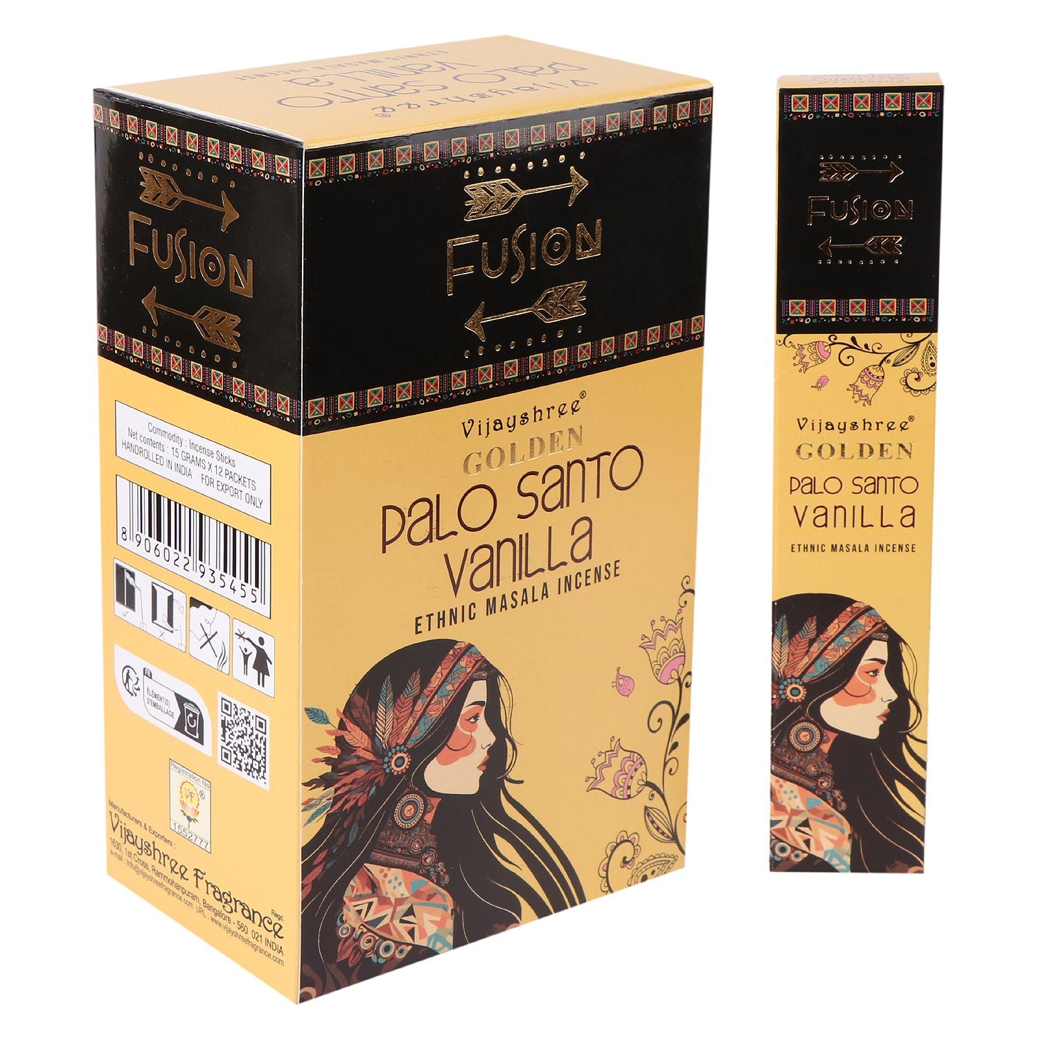 15g Palo Santo Dorado y Vainilla - Varillas de Incienso de Palo Santo