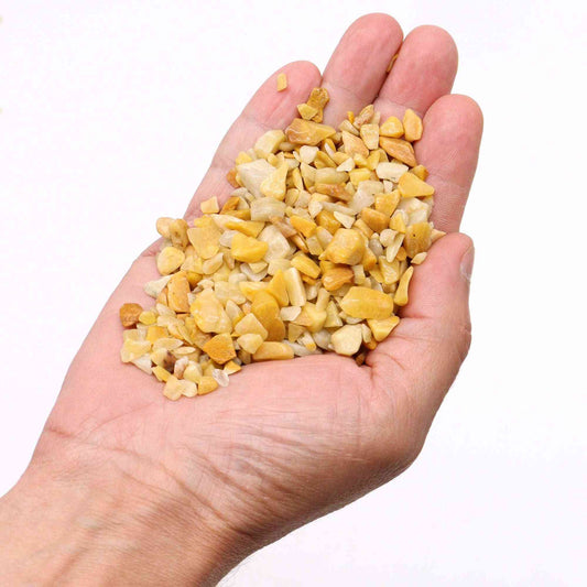 Chips de cuarzo dorados y chips de gemas a granel - 1 kg