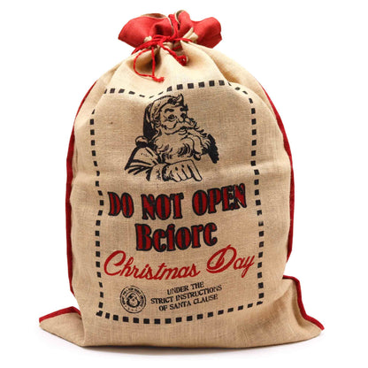 Saco de yute santa - Do Not Open Before