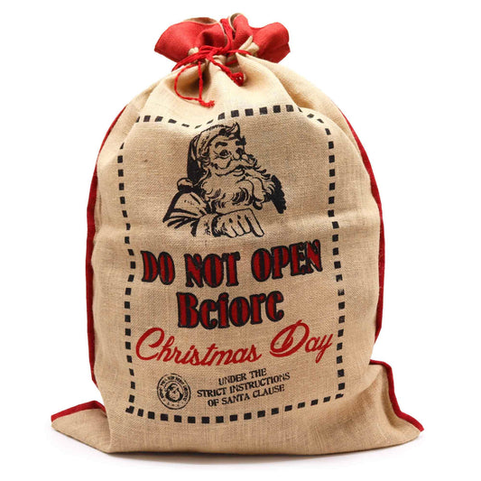 Saco de yute santa - Do Not Open Before - Sacos de Yute Santa