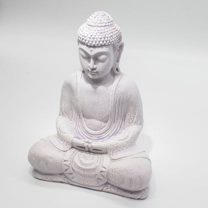 Meditación Buda Lámpara Lavanda Crackle - Soporte Oval
