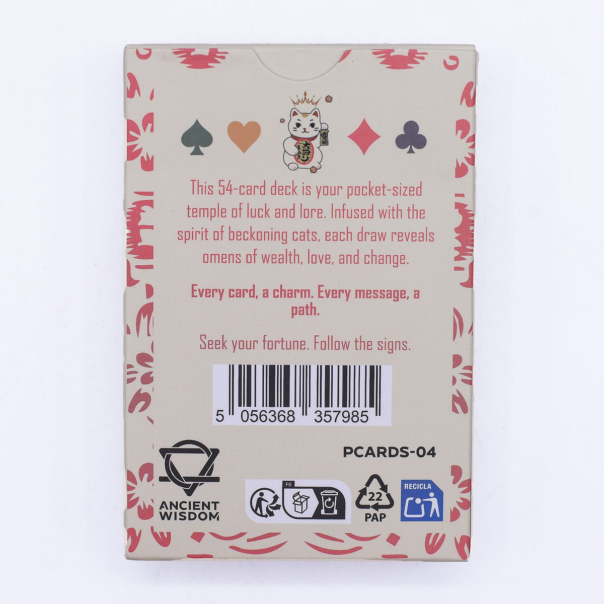 Gatos de la Fortuna Cartas de Juego y de Oráculo - Baraja Maneki Neko - Revenda de Cartas de Jogo & Oráculo Para a Sua Loja