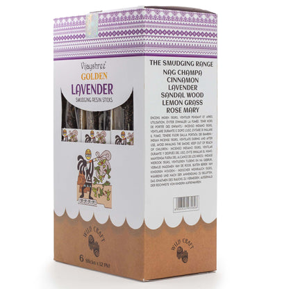 Palitos de resina para sahumar de Lavanda Dorada - 30g