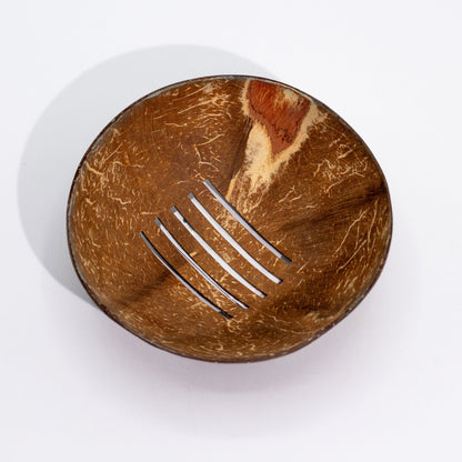 Jabonera de Coco Natural - Redonda - 11 cm