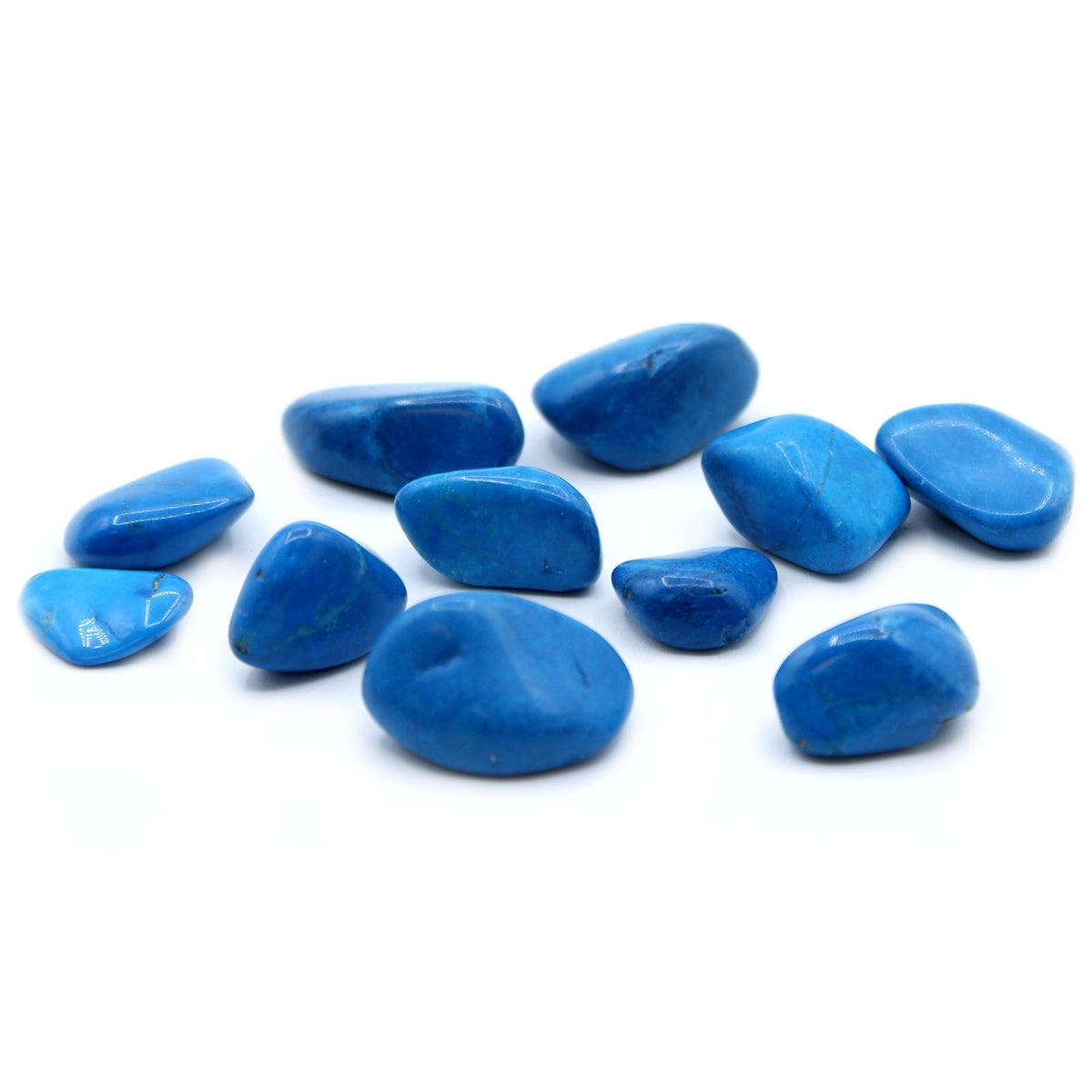L Tumble Stones - Howlite Azul - Piedras Naturales Irregulares