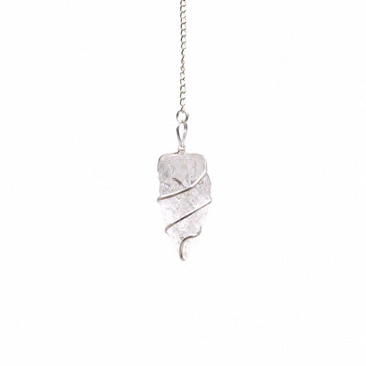 Raw Gemstone Pendulum - Rock Quartz