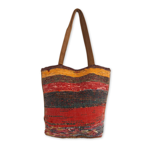 Bolso Grande de Tapetes Reciclados - Atardecer