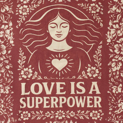 Nomad Sari Iconic Toni Tote Bag - El amor es un superpoder - Natural 10oz