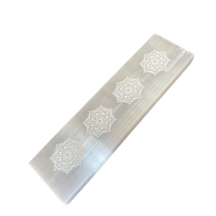 Placa de Carga para Barra Plana 15cm - Mandala - Placas de Selenita