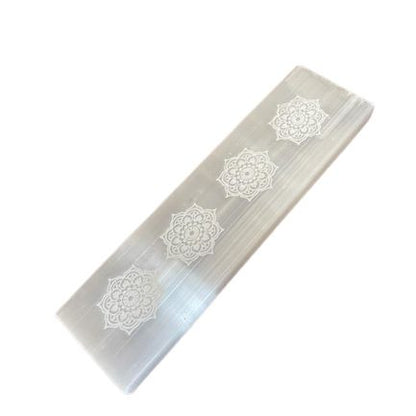 Placa de Carga para Barra Plana 15cm - Mandala - Placas de Selenita