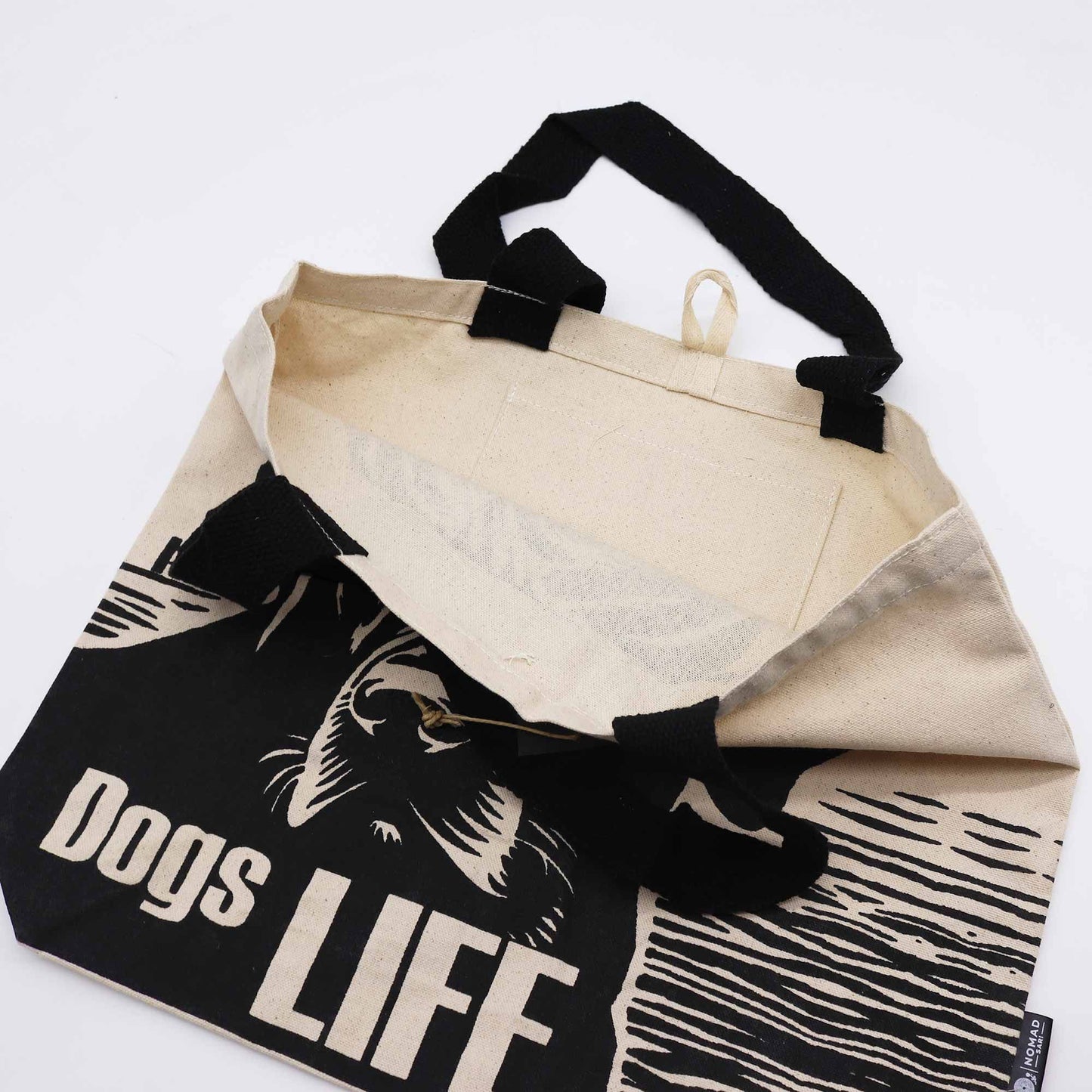Bolso Básico Icónico - Es la vida de un perro - Blanco 10 oz (36 x 43 x 10 cm)