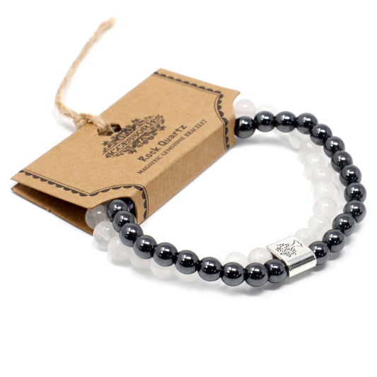 Magnetic Gemstone Bracelet - White Quartz