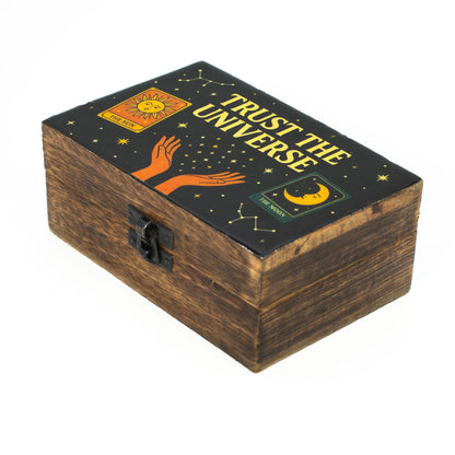 Caja esmaltada mediana  - Confía en el Universo