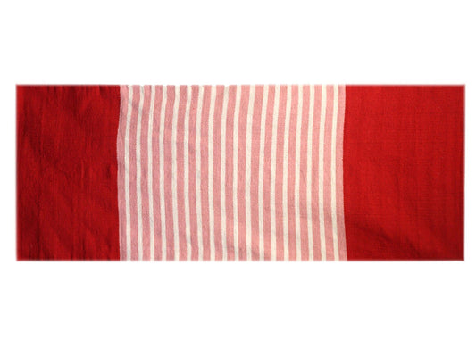 Alfombra India de Algodón - 70x170cm - Rojo/Rosa - Alfombra India de Algodón, alfombra