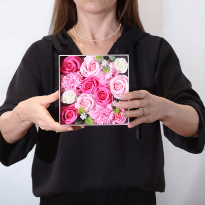 Caja Cuadrada - Baby Blessings - Rosas