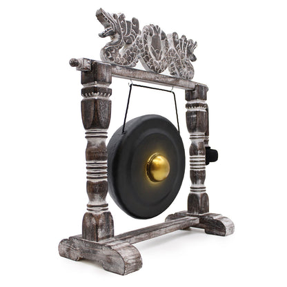 Pequeño Gong de Meditación con Soporte - 25cm - Negro