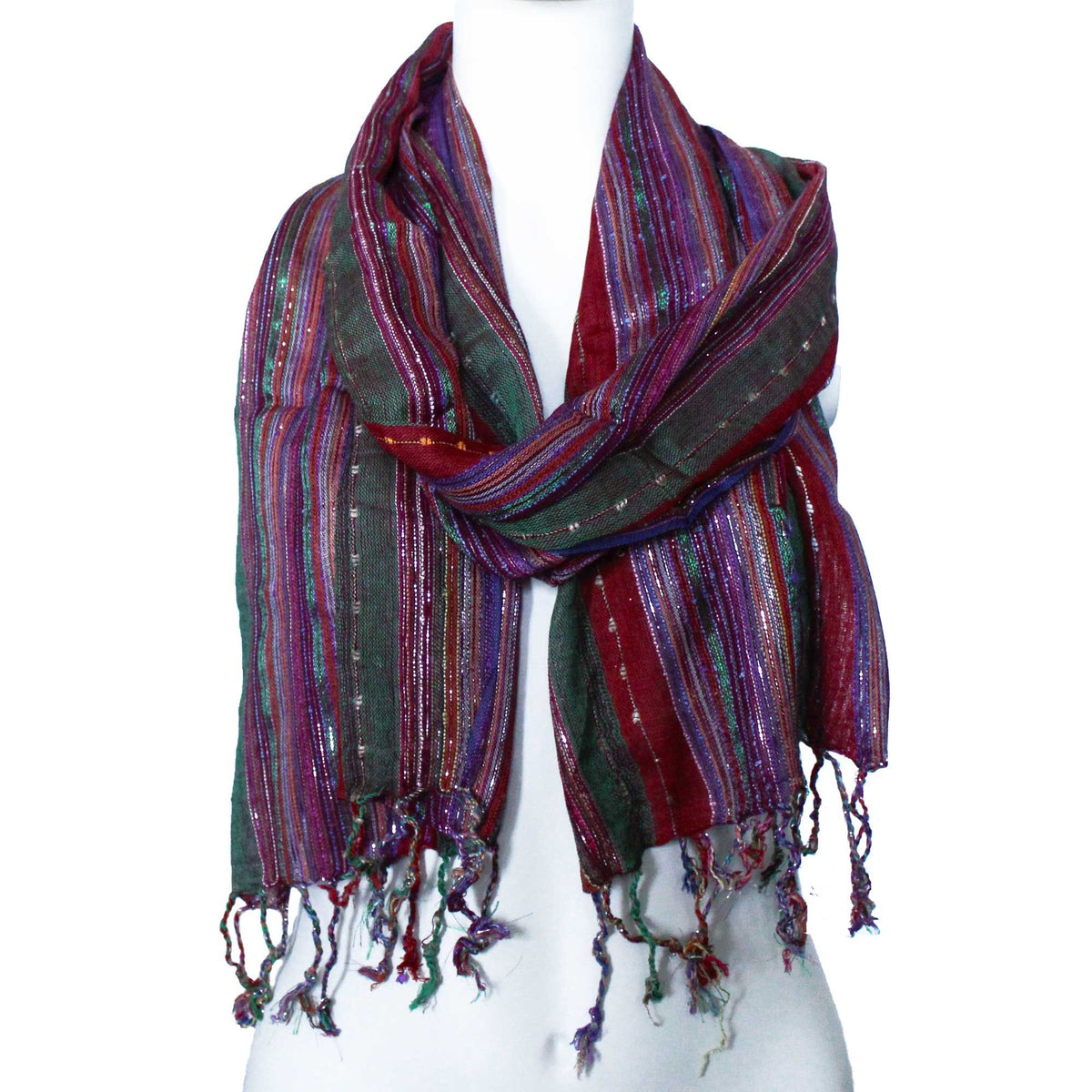 Bufandas bohemias indias - 50x180cm - Verdes al azar