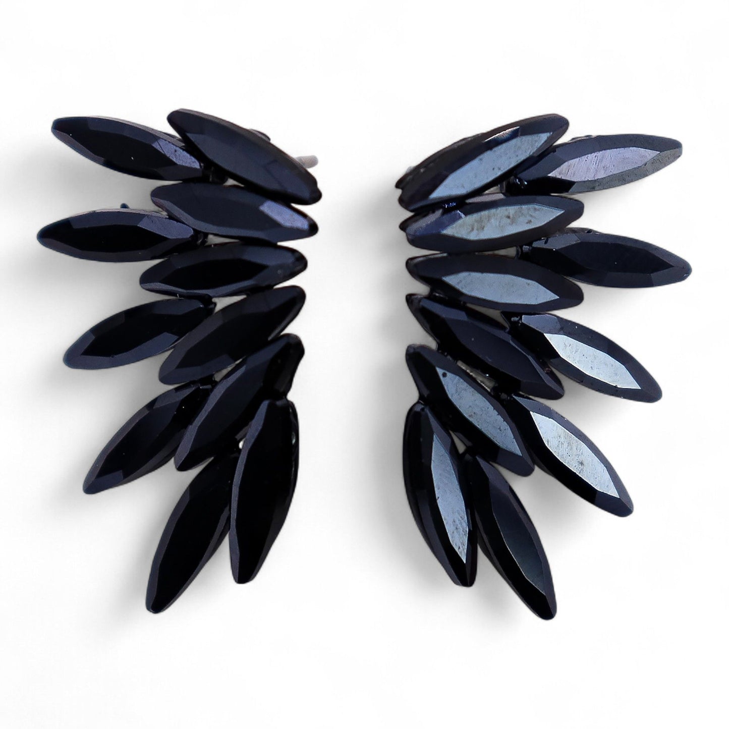 Pendientes de Cristal Vintage - Hadas - Negro Azabache