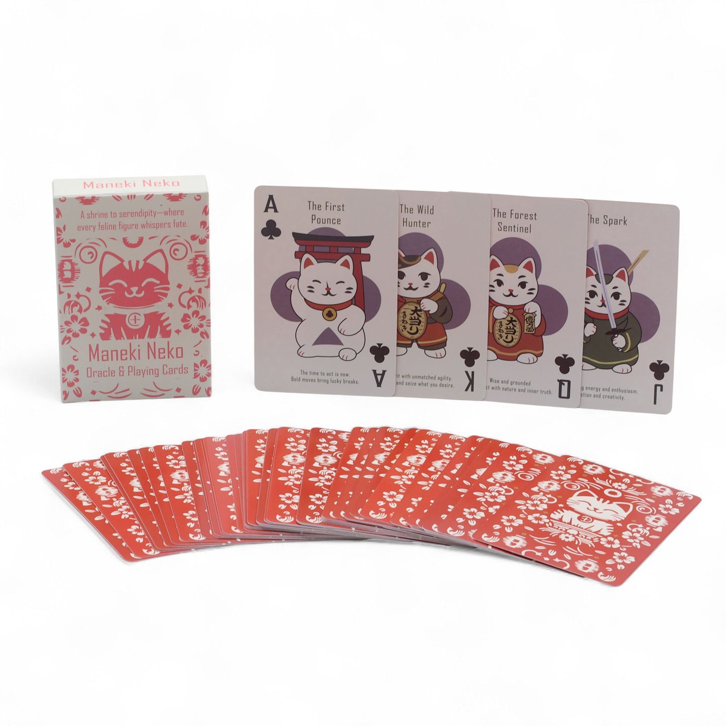 Gatos de la Fortuna Cartas de Juego y de Oráculo - Baraja Maneki Neko - Revenda de Cartas de Jogo & Oráculo Para a Sua Loja