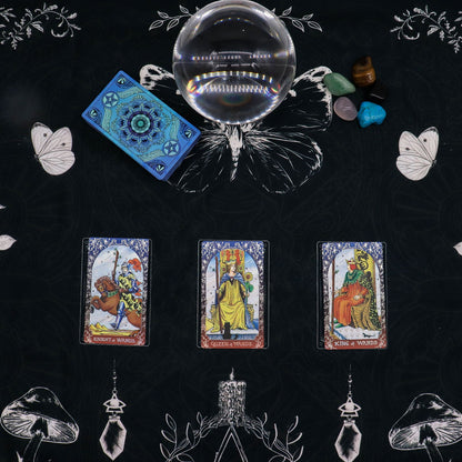 Mantel para lectura de Tarot - Bruja Antigua - Cartas del Tarot y paños de lectura