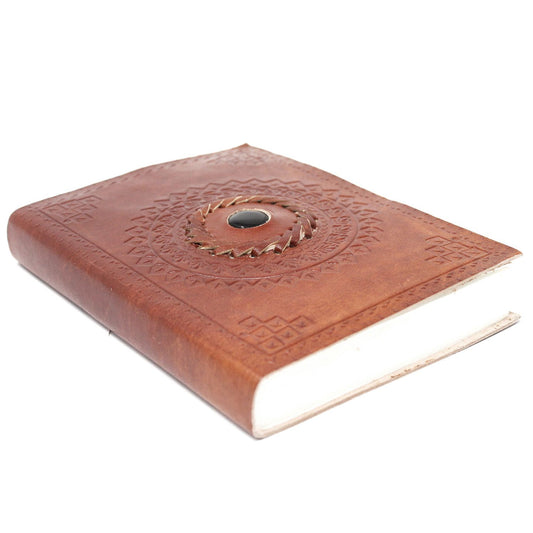 Black Onyx Leather Notebook