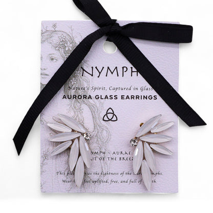 Pendientes de Cristal Vintage - Hadas - Perla